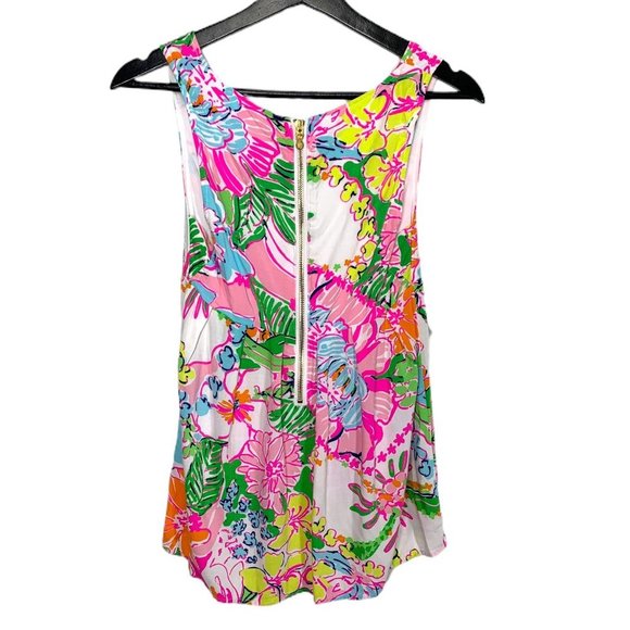 Lilly Pulitzer for Target Sleeveless Empire Yoke Floral Top XS - Picture 2 of 7